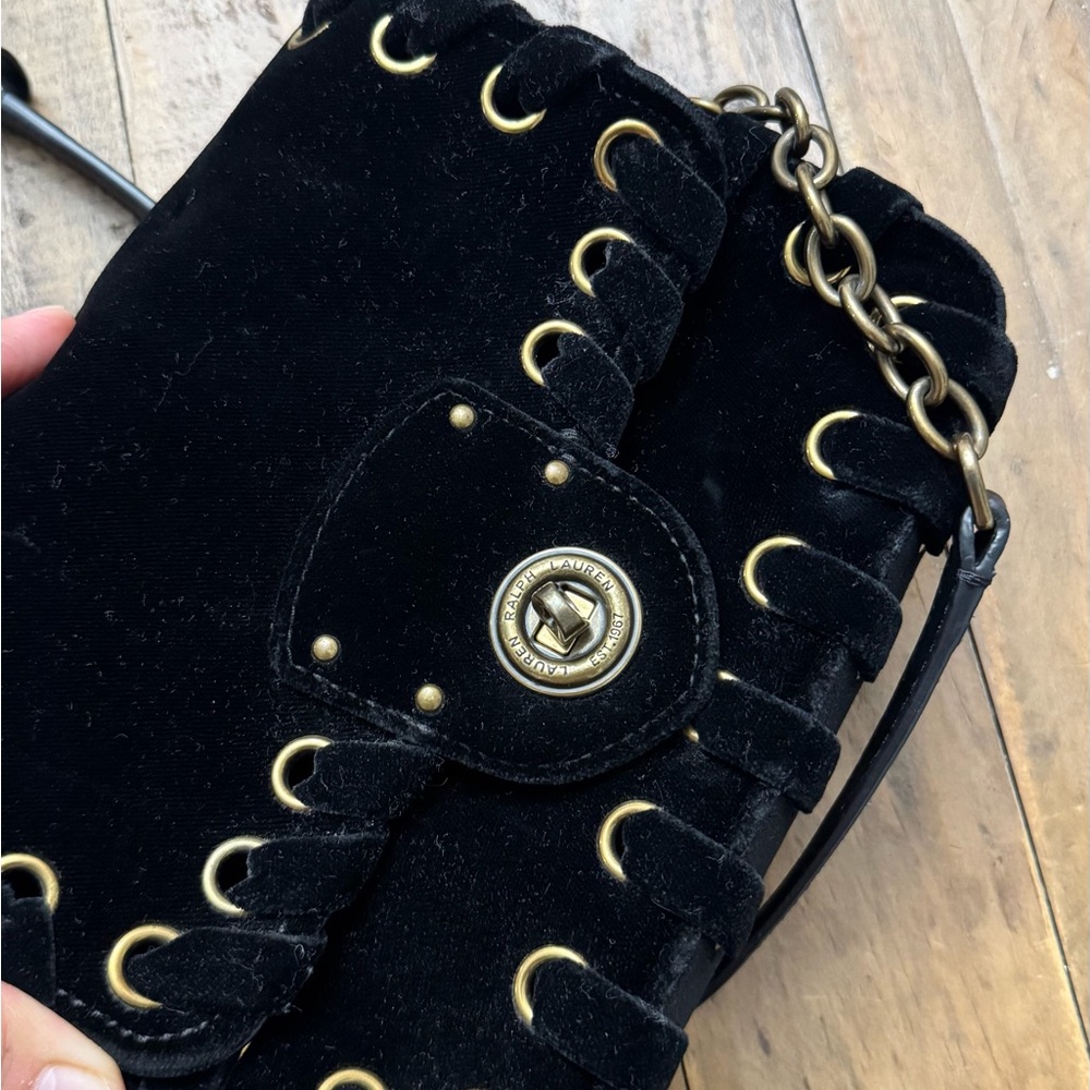 Ralph Lauren Elegant Black Velvet bag